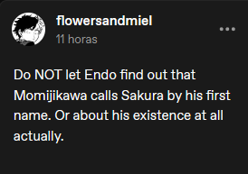 I kind of hope Endo acts like the fans who don't completely like Momi, haha