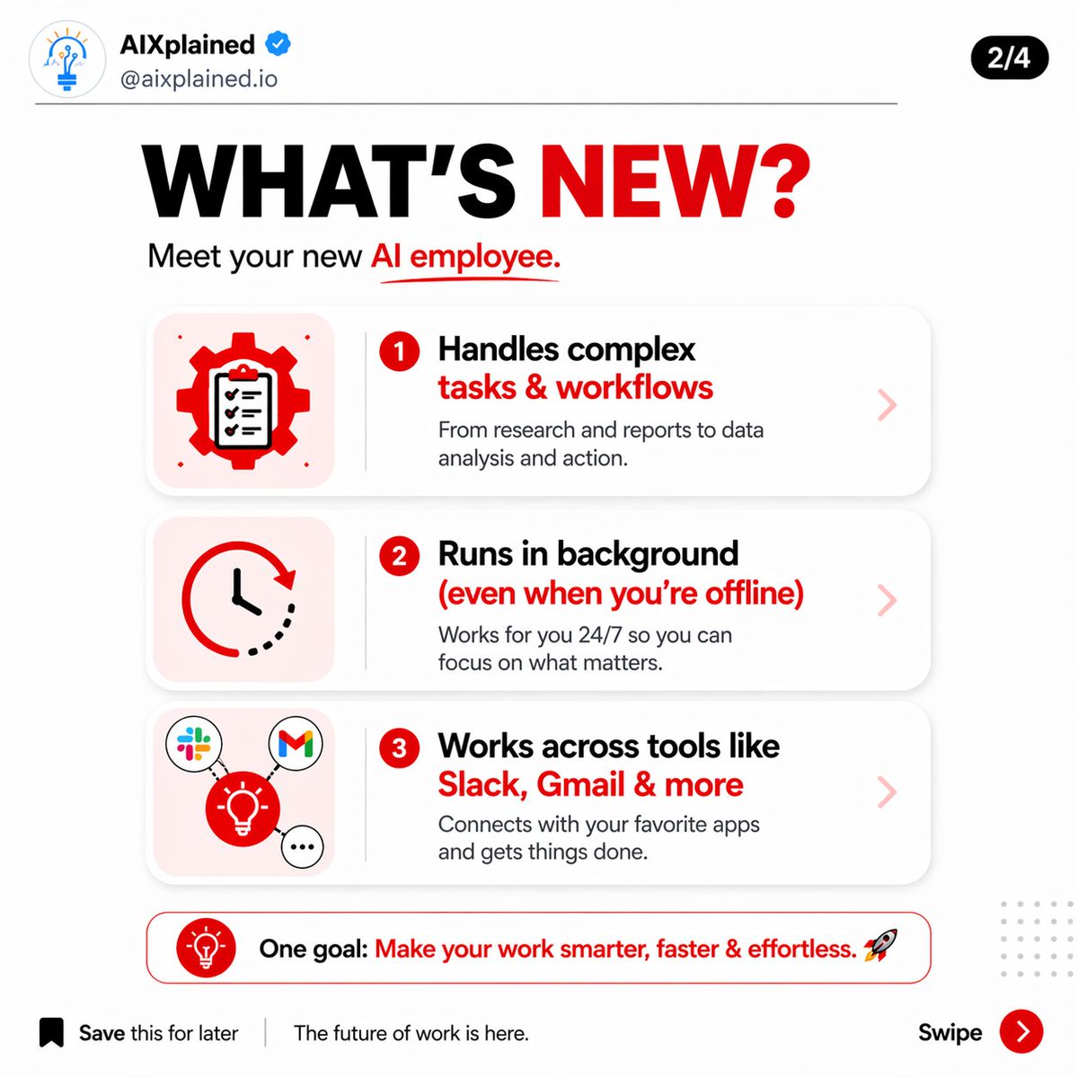 AXplained85600's tweet photo. AI just stopped answering… and started working for you.
Workspace Agents in ChatGPT are here 🤯
Now AI can handle tasks, run workflows, and operate in the background like a real employee.
This is not just an update.
This is the beginning of AI-powered work automation.#ai @OpenAI https://t.co/CMQuwQnXum
