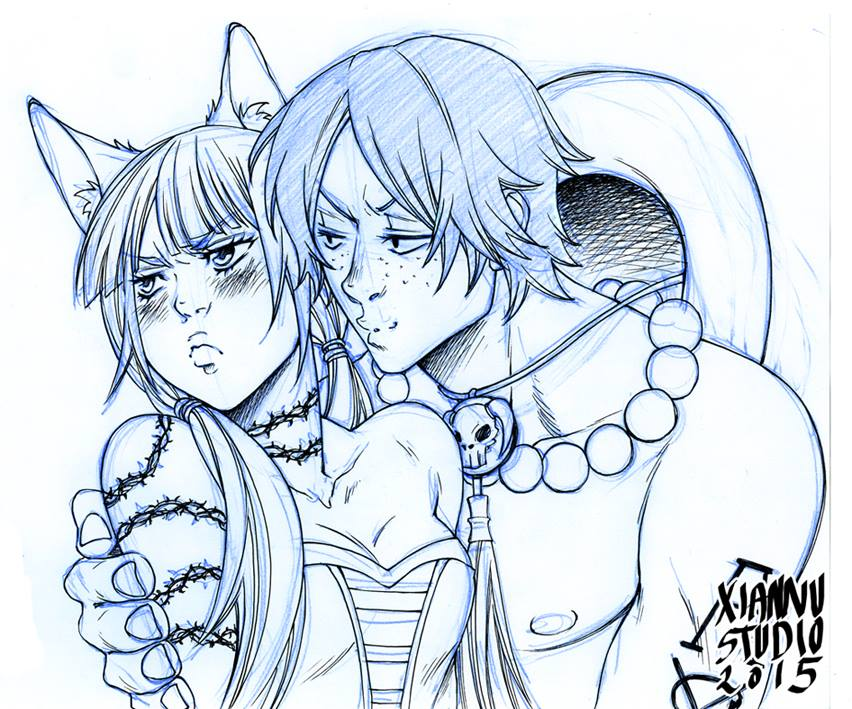 La comisión de Ace la tenía en mi pc de hace tiempo pero la de Garry la había perdido! ;___; Mi Sonoko siempre se lleva a los más bonicos. Vivan las <a href="/XianNuStudio/">Xian Nu Studio in Bluesky & Mastodon</a> Deberíais mirar su trabajo porque es maravilloso.