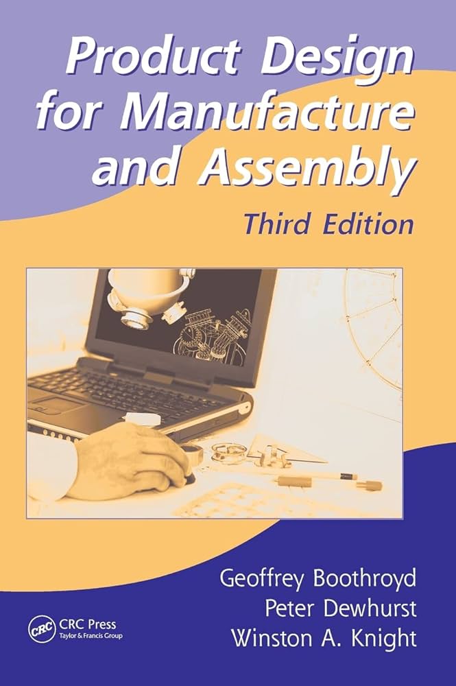 MaryckBuilds's tweet photo. @muhasaba_needer The closest books I've come across in my classes are: Boothroyd below (more for the designer) &amp; Groover (more for a factory/prod. system planner). Both definitely get you in the frame of mind and ballpark but with the slight exception of Boothroyd, it's mostly theory https://t.co/8P65ZXPeRm