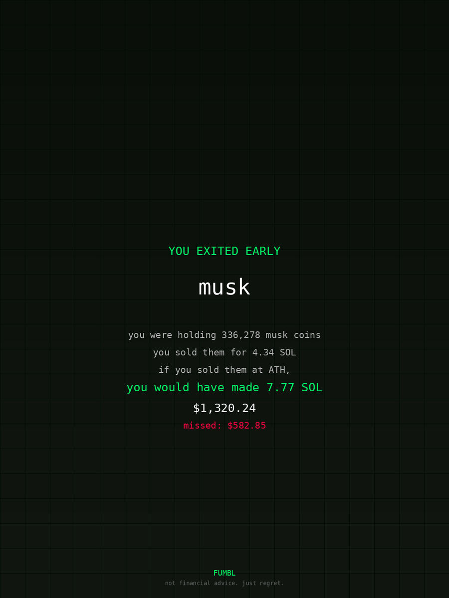 annischmitz's tweet image. used fumbledbags.com to see how much i missed out on $musk bro actually gonna crash out                               

5MJaM2tuchs1psw9xKBj6hVSkaNhBEftJybLWnYYpump
#trust 
#dollar