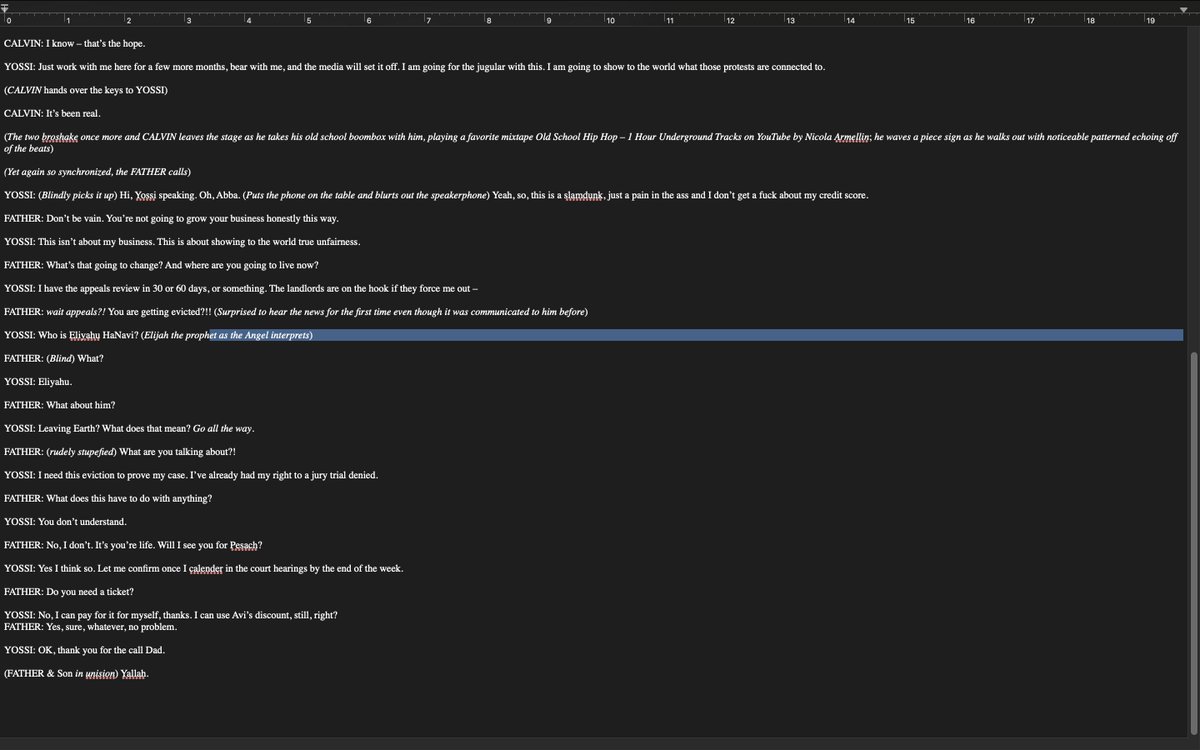 jhazani's tweet image. #confused where to place the Angel, and #notsure simpler to communicate her lines as separate dialogue, i.e. an actual character...will wait to complete the read as I am touching base with this after...some time...😏