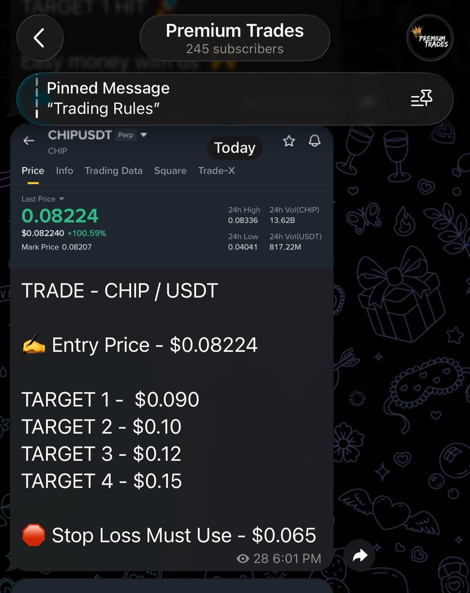 MFahad5000's tweet image. Trade - $CHIP / $USDT

TARGET 1 HIT 🚀

Easy #money with us  🤝