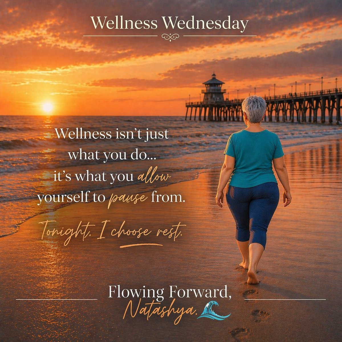 Natashya1's tweet image. Tonight, I choose rest. 🌊
#WellnessWednesday #FlowingForward #QuietStrength #Reset