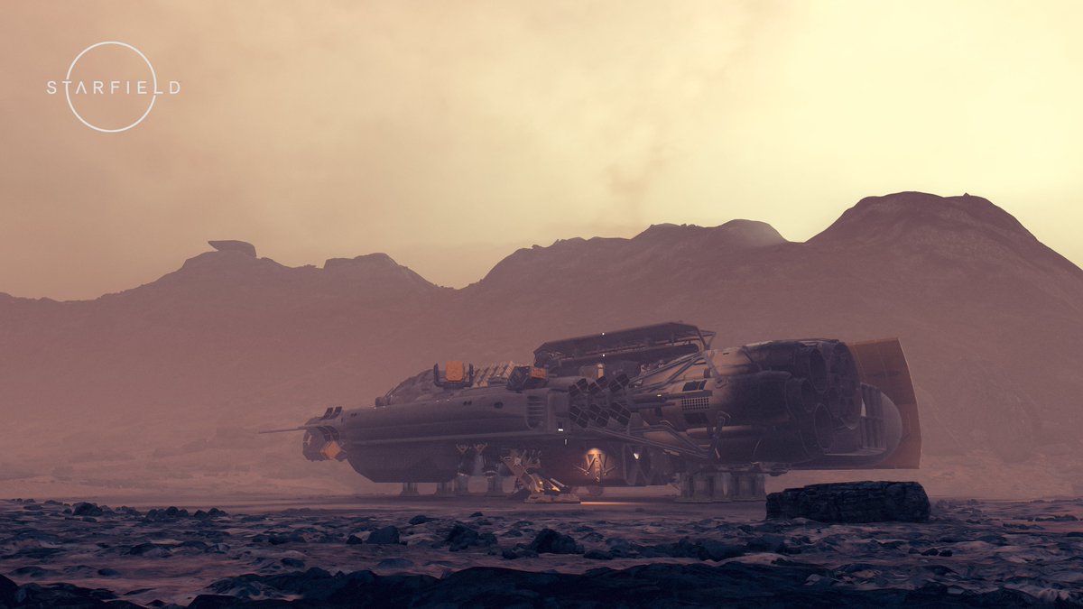 KTNSTS696's tweet image. ホープテック社製の中古船をベースに、幾度となく改造を施したジャンク船「スター・セミ改」

船体各所に、戦場での被弾とその場しのぎの修理を繰り返した痕跡が残る