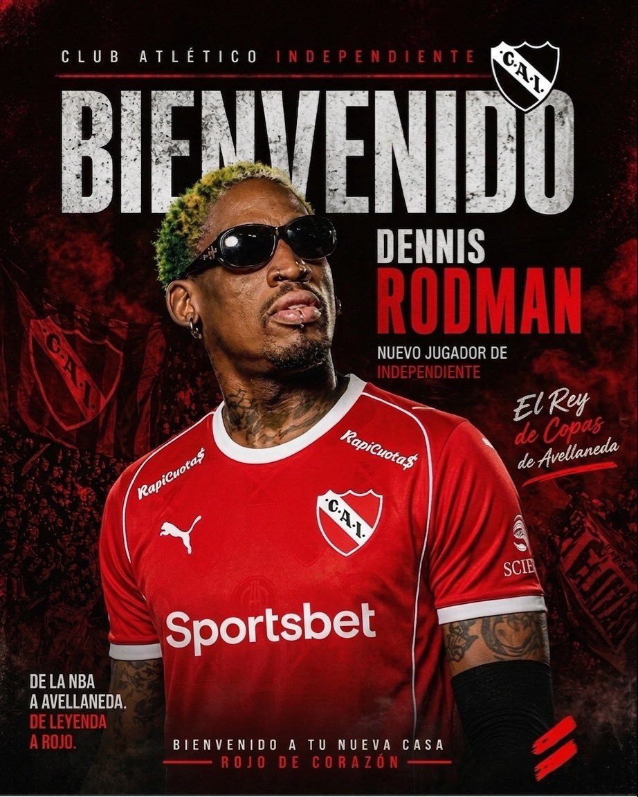 DanielSolorsa's tweet photo. Cree la mejor presentación existente con IA de una persona.
Bienvenido Dennis Rodman a #independiente #todorojo #nba #inteligenciaartificial https://t.co/FxpVJ6zrBJ