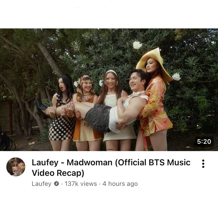 mad madwoman BTS out now on laufey’s youtube!! 🐠🐡🐟