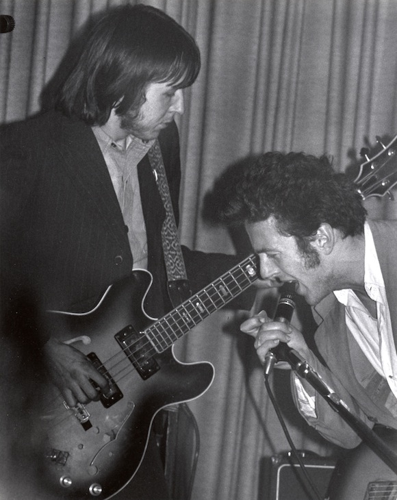 bmclashau's tweet photo. Photo of @JoeStrummer, then leading the 101ers, onstage with bassist Dan Kelleher at The Nashville Rooms, West London, April 23, 1976. Photo by Joe Stevens. https://t.co/Y2HxepqF3U
