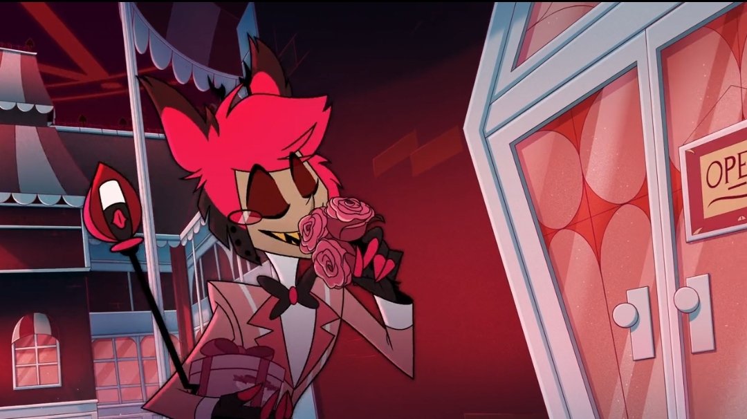 Alastorsfluffy's tweet photo. Genuinely crazy to me how people do not think Alastor could be romantic with someone. When in episode 4 he was out here doing this, his mother ABSOLUTELY raised him to be a gentleman. And how to properly treat his future partner. #Alastor #HazbinHotel #HazbinHotelAlastor https://t.co/9UtTcfHUFM