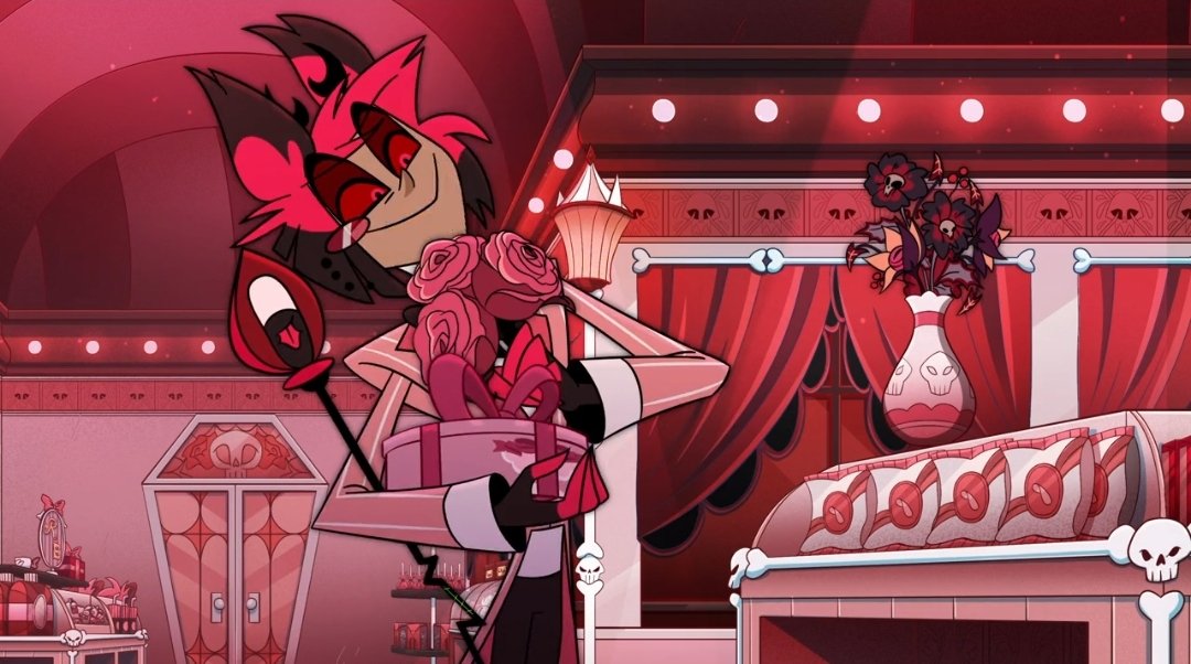 Alastorsfluffy's tweet photo. Genuinely crazy to me how people do not think Alastor could be romantic with someone. When in episode 4 he was out here doing this, his mother ABSOLUTELY raised him to be a gentleman. And how to properly treat his future partner. #Alastor #HazbinHotel #HazbinHotelAlastor https://t.co/9UtTcfHUFM