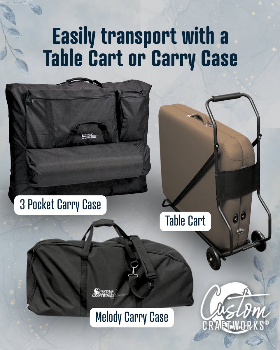 CustomCraftwork's tweet photo. Take your table or portable massage chair anywhere, without the hassle. 💼

Simple. Functional. Reliable.

#CustomCraftworks #MassageTherapy #WellnessProfessionals #MobileTherapy #TherapyEquipment #MassageTable #OnTheGo #HealthcareSolutions https://t.co/msFoiJTDx3
