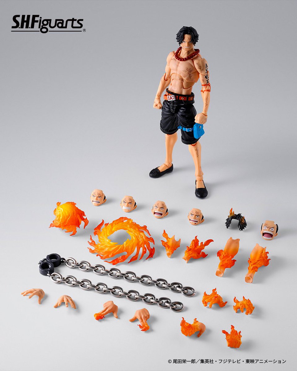 New product photos for S.H.Figuarts Portgas D. Ace Marineford.

(No chest hole accessory.)

¥9900

🇯🇵: October 2026

#OnePiece