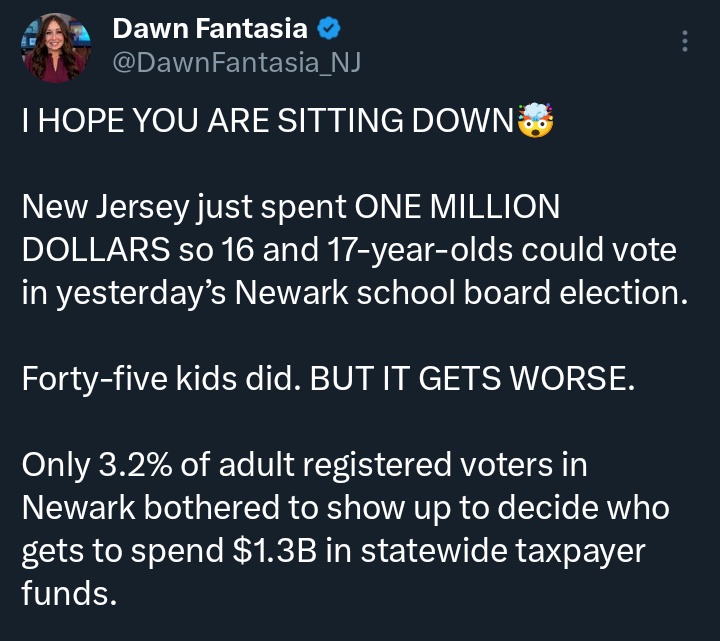 wakeupnj's tweet photo. What the absolute hell? Why are New Jersey Liberals wasting a Million Bucks of your tax dollars on unconstitutional 16/17 year old voting https://t.co/J1HXk0QPE7