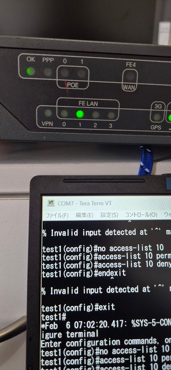 sleepyyylife's tweet image. CCNA practice:
前回コンフィグ保存するの忘れて、またコンソール接続からssh接続のやり直し。　保存のコマンドは write memory or copy running-config startup-config.
I Forgot to save the config and doing via a console cable to configure....😳

#ccna #Cisco #network