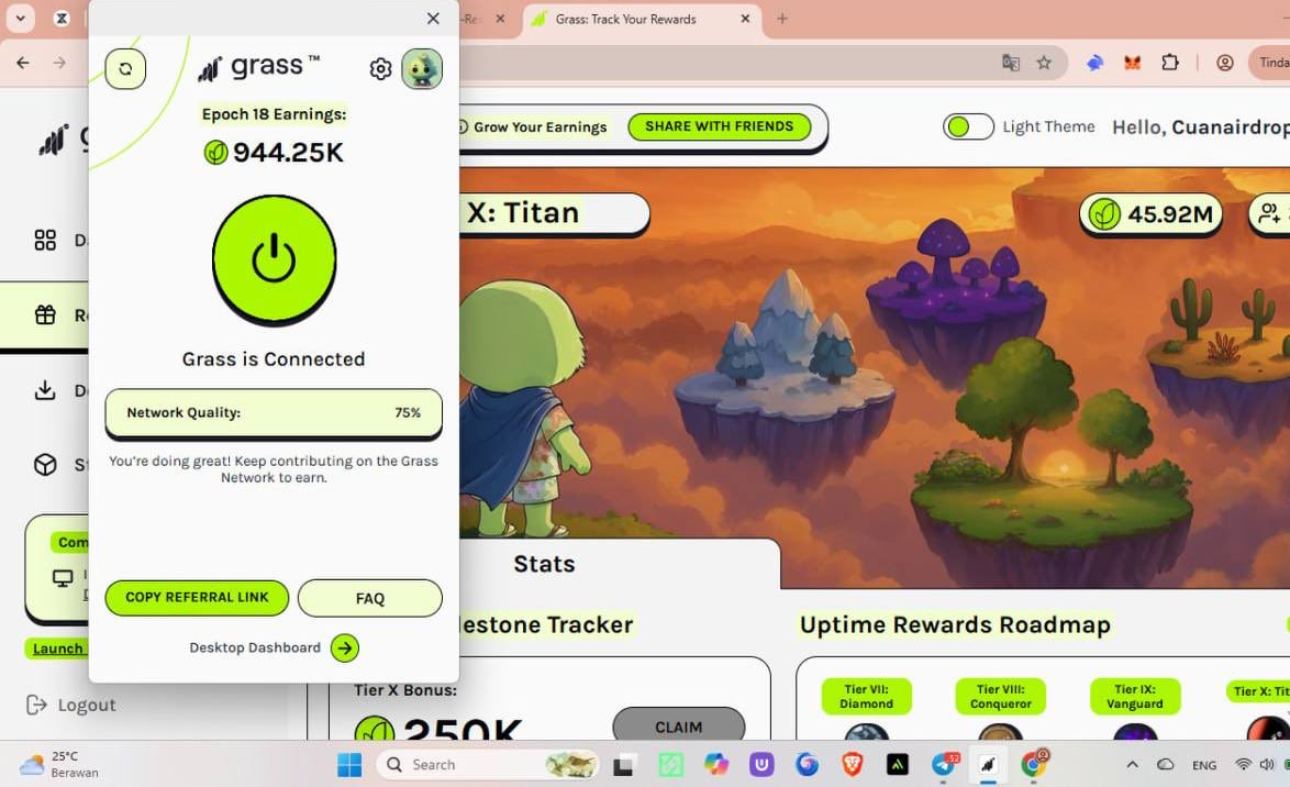 CuanAirdropCom's tweet image. 45M Points Dapat Rumah Di Pik 2 gak ya kira kira 👀👀

#Grass