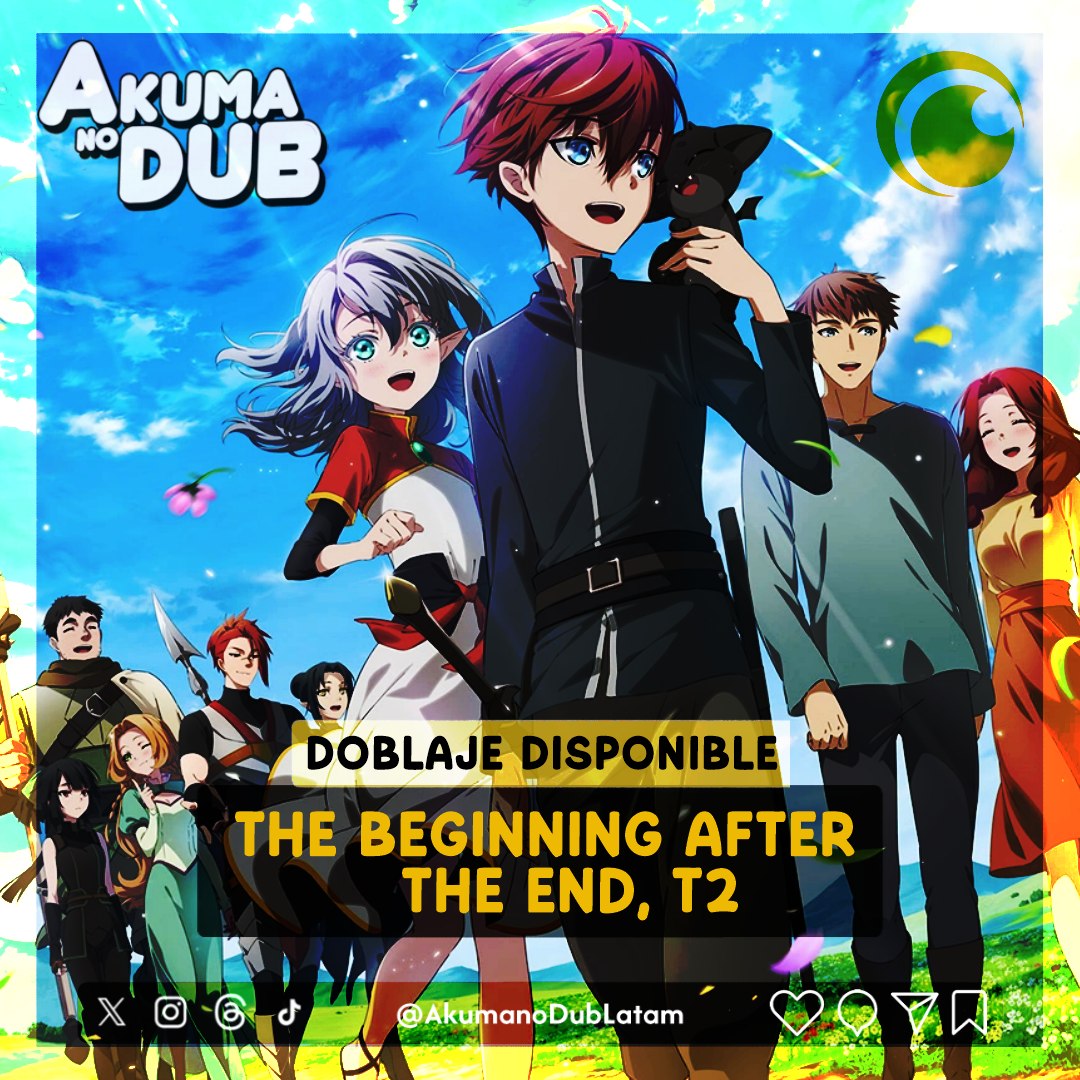 AkumanoDubLatam's tweet image. ♦️⚔️ DOBLAJE DISPONIBLE ⚔️♦️

"The Beginning After the End, T2", es el 48° Animé con Doblaje de 2026, el cual ya estrenó su 1° Episodio en @crunchyroll_la. 

♦️ Jorge Rafael - Arthur Leywin
⚔️ Geno Sánchez - Grey

#TheBeginningAfterTheEnd #Doblaje #CrunchyRoll #DoblajeDisponible