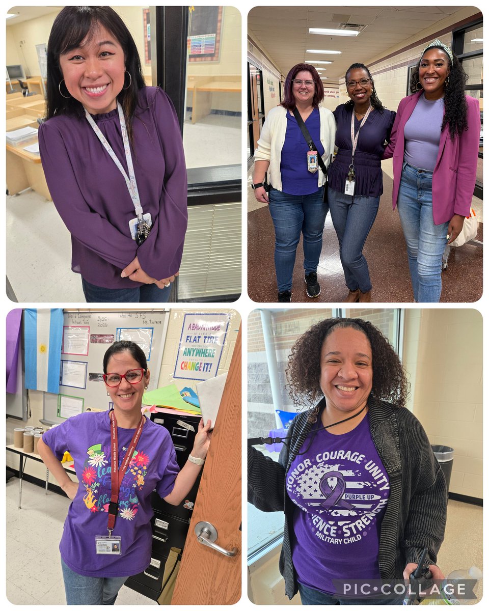PotomacMS's tweet photo. Today at Potomac Middle School, we proudly celebrate Military Child Day💜Our students and staff wore purple to honor and support the strength, resilience, and sacrifice of military children and their families. Your dedication to our country and our freedom does not go unnoticed. https://t.co/8GMkya24Bi