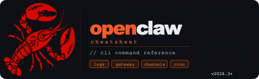 schwwaaa's tweet photo. Ever get frustrated finding the right OpenClaw CLI command? Does AI give you the wrong commands sometimes? Same! 

Then this cheatsheet is for you!

👉https://t.co/NJloqChXxZ 👈 https://t.co/U7bYB0uRB5