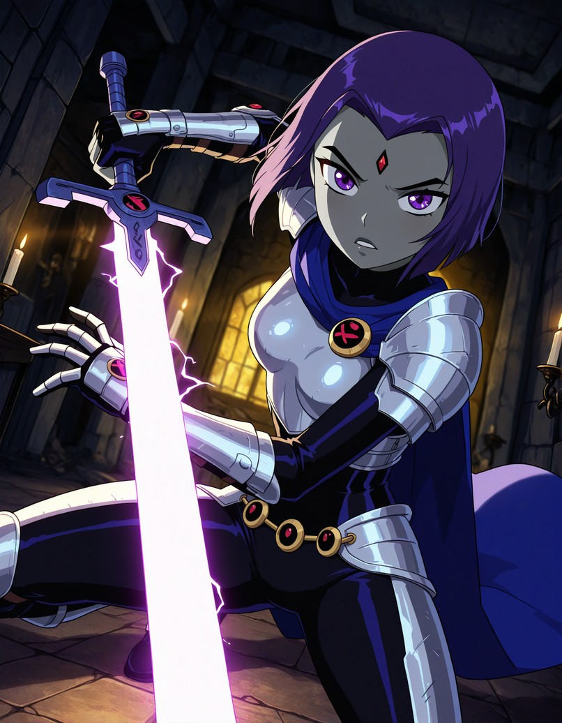 Elryusam's tweet image. #Raven #IAart #IAgenerated #TeenTitans #DC