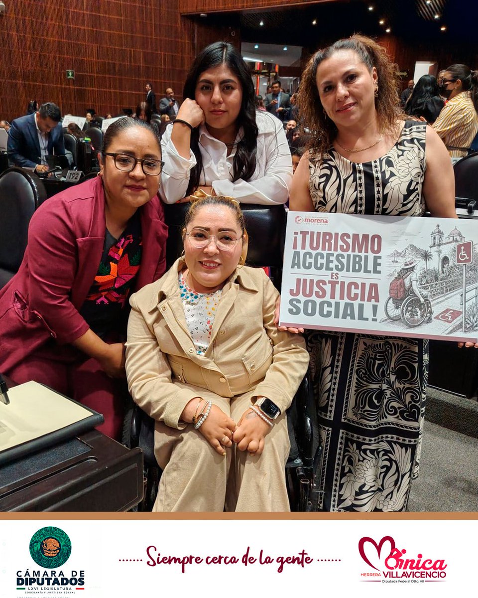 MONICA_HEVILLA's tweet photo. #♿️🇲🇽
#22deAbrildel2026

Impulsamos la reforma al art. 73 para facultar al Congreso de la Unión a crear una ley en materia de feminicidio, un paso firme hacia la justicia ⚖️💜

También incorporamos el turismo accesible como política pública, porque disfrutar nuestros destinos debe ser un derecho para todas y todos 🌎✨

Conmemoramos el 112 Aniversario de la heroica defensa del Puerto de Veracruz, honrando nuestra historia y el valor de quienes la forjaron 🇲🇽

Y por acuerdo político, se eligieron a Blanca Yassahara Cruz García, Frida Denisse Gómez Puga y Arturo Manuel Chávez López como consejeros del Consejo General del #INE 🏛️

Seguimos trabajando con responsabilidad y compromiso por el bienestar de #México 🤝🇲🇽

#México #CongresoDeLaUnión #Feminicidio #TurismoAccesible #PuertoDeVeracruz #INE #TrabajoLegislativo #Compromiso #4T #SiempreCercaDeLaGente #MonicaVillavicencio

La inclusión no es concesión, es un derecho. ⭐️

🇲🇽#MónicaHerreraVillavicencio
#DiputadaFederal #DistritoVII #Veracruz
Representando a las personas con discapacidad #PcD👩‍🦽♿️
#GP @PartidoMorenaMx
♿️#Líder de @RenacisPcDMx

👉#MiFacebook: https://t.co/m3M1kSZZlK

@DiputadosMorena
@MorenaSenadores / @EmmanuelReyesC
@GobiernoMX / @Claudiashein

@Mx_Diputados
@senadomexicano
@INEMexico 

@GobiernoVer / @rocionahle
@DipFedMorenaVer
 @legisver 

#FotoGalería01📸