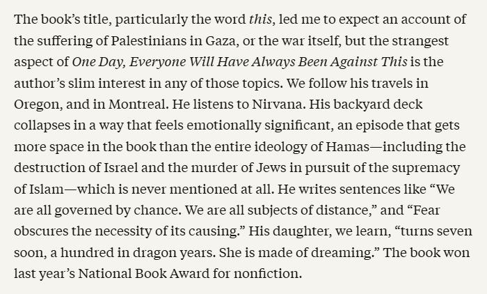 estherzelda0514's tweet photo. This is such a good essay on the antisemitic narcissism of the Western creative writing industry around Gaza, and how all of these people are mythmaking the foundations of a new Holocaust, but not before denying the first. https://t.co/zRji2wHxSH