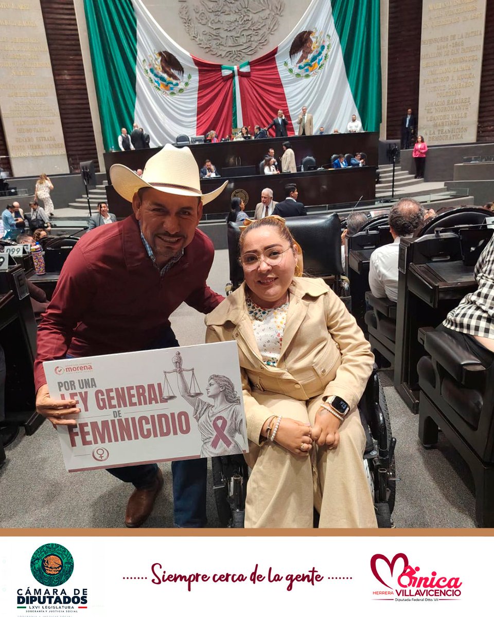 MONICA_HEVILLA's tweet photo. #♿️🇲🇽
#22deAbrildel2026

Impulsamos la reforma al art. 73 para facultar al Congreso de la Unión a crear una ley en materia de feminicidio, un paso firme hacia la justicia ⚖️💜

También incorporamos el turismo accesible como política pública, porque disfrutar nuestros destinos debe ser un derecho para todas y todos 🌎✨

Conmemoramos el 112 Aniversario de la heroica defensa del Puerto de Veracruz, honrando nuestra historia y el valor de quienes la forjaron 🇲🇽

Y por acuerdo político, se eligieron a Blanca Yassahara Cruz García, Frida Denisse Gómez Puga y Arturo Manuel Chávez López como consejeros del Consejo General del #INE 🏛️

Seguimos trabajando con responsabilidad y compromiso por el bienestar de #México 🤝🇲🇽

#México #CongresoDeLaUnión #Feminicidio #TurismoAccesible #PuertoDeVeracruz #INE #TrabajoLegislativo #Compromiso #4T #SiempreCercaDeLaGente #MonicaVillavicencio

La inclusión no es concesión, es un derecho. ⭐️

🇲🇽#MónicaHerreraVillavicencio
#DiputadaFederal #DistritoVII #Veracruz
Representando a las personas con discapacidad #PcD👩‍🦽♿️
#GP @PartidoMorenaMx
♿️#Líder de @RenacisPcDMx

👉#MiFacebook: https://t.co/m3M1kSZZlK

@DiputadosMorena
@MorenaSenadores / @EmmanuelReyesC
@GobiernoMX / @Claudiashein

@Mx_Diputados
@senadomexicano
@INEMexico 

@GobiernoVer / @rocionahle
@DipFedMorenaVer
 @legisver 

#FotoGalería01📸