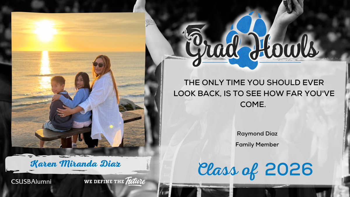 CSUSBAlumni's tweet image. Our graduating Coyotes are making this milestone one to remember 🎓💙 Join us in celebrating them in the comments 🐾
#GradHowls #CSUSBAlumni #CSUSB