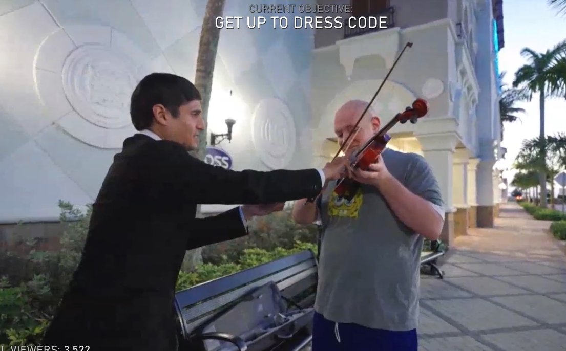 Can't believe he let him touch his instrument #fishtanklive