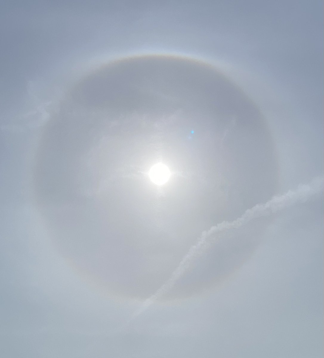 おはようございます

モヤ〜っとしてるけど
ハロが綺麗な朝空

今日も良い1日をお過ごしください
#イマソラ
#ハロ