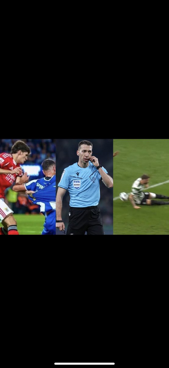 UnidospeloPorto's tweet photo. Temos aqui um belo árbitro com muito futuro em Portugal mas só em Portugal pois no resto ñ são convocados pois sabem bem o que se passa com as arbitragens em 🇵🇹
Anula golos ao FCP pelo móvel sem ver imagens✅
Não assinala penáltis a favor do FCP✅
Não expulsa adversários do FCP✅ https://t.co/PkT1nmiiZF
