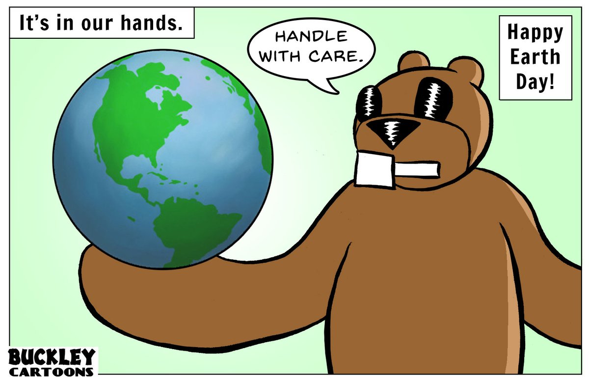 BuckleyCartoons's tweet photo. Happy Earth Day! #EarthDay #HappyEarthDay #Inspirational #Careful #Cartoon #Beaver https://t.co/E7dSZERbfY