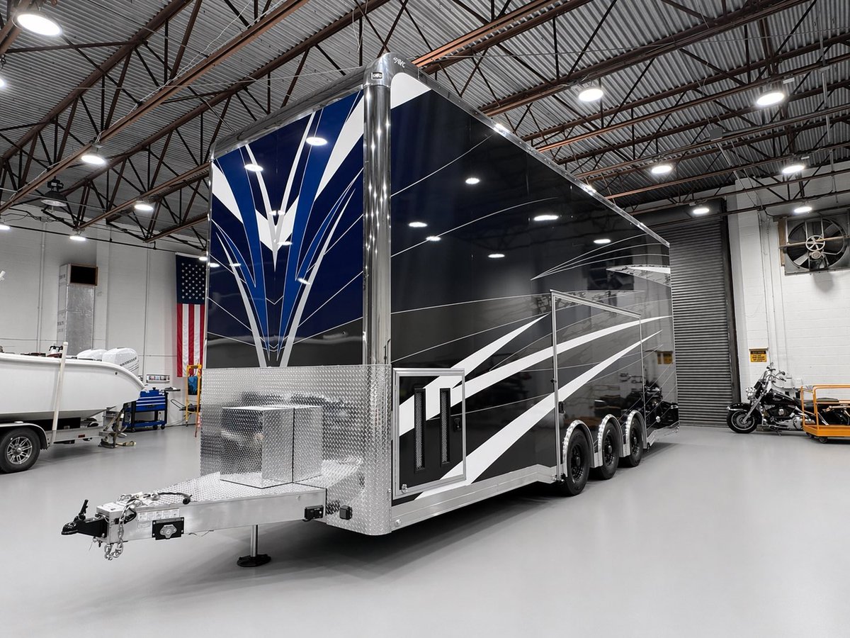 markmartin's tweet photo. The Motorcoach Store in Florida wrapped this baby to match the new Newell coach coming soon! Stay tuned for lots of excitement coming next week. https://t.co/R8kiCWhK6O