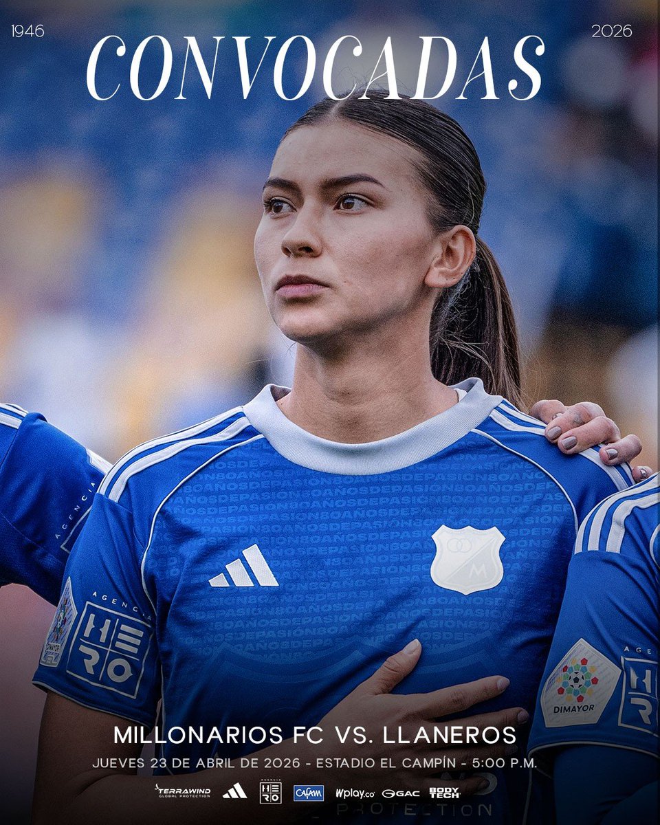 MillosFcFem's tweet photo. ¡CONVOCADAS CONFIRMADAS! 📋💙🔥

▶️ Ellas son las Embajadoras seleccionadas para el duelo frente a Llaneros en El Campín. ¡VAMOS TODOS UNIDOS! Ⓜ️⚽ https://t.co/U1UhqOeT67