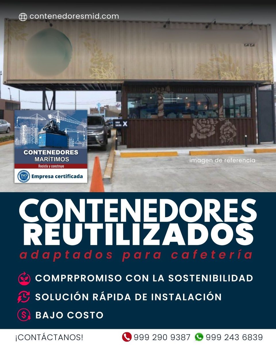 contenedoresmid's tweet image. Contenedores reutilizados ✨🔧
Dales una segunda vida y crea espacios funcionales y resistentes.

Contáctanos y cotiza hoy mismo.
📞 999 290 9387 | 📱 999 445 7338
📍 Calle 35 #271-D x 16 y 16-A, Col. Santa María, Mérida, Yucatán
#contenedores #sustentable