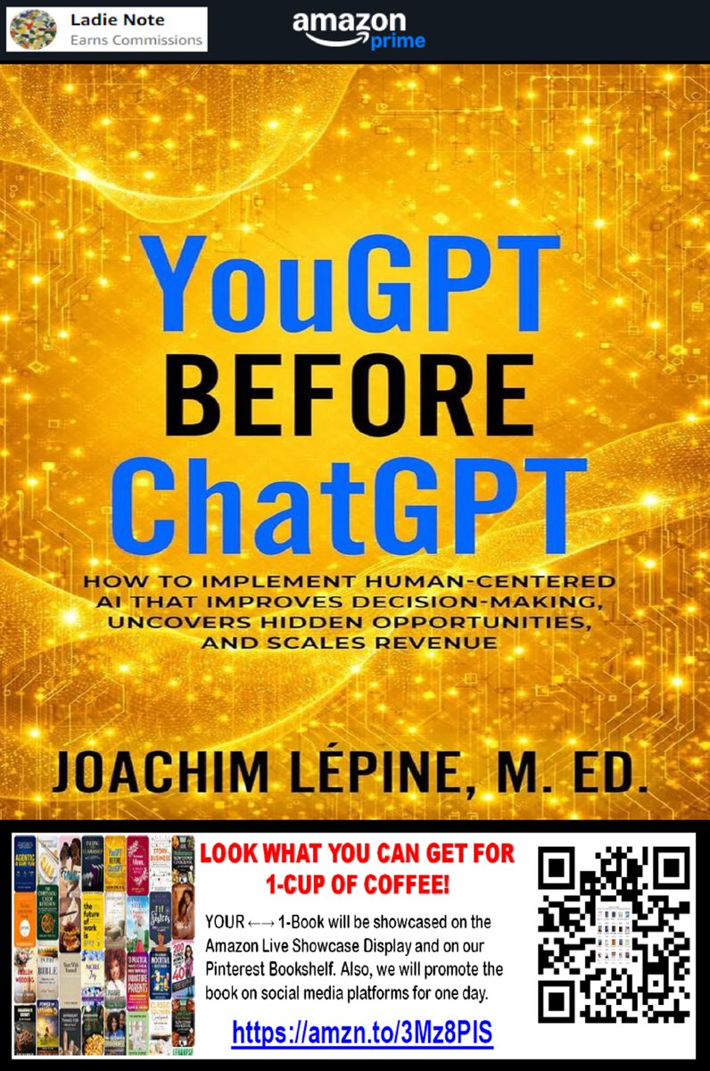 DBE_Community's tweet image. YouGPT Before ChatGPT
amazon.com/dp/B0DGGK9J5R

@followers @highlight #Everyone #share #books #socialmedia #WritingCommunity #authorscommunity #writerslift #BookTwitter #booksbooksbooks 
#readingcommunity #bloggingcommunity #writersoftwitter #communityoutreach #Blogs #booktok