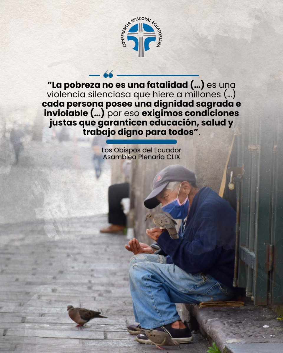 Confepec's tweet photo. Ante la pobreza que hiere en silencio, se hace un llamado urgente a la justicia. Toda persona tiene una dignidad inviolable; por ello, se exige educación, salud y trabajo digno para todos, y se convoca a construir el bien común con honestidad y responsabilidad. https://t.co/Yd7PDjyU5Y