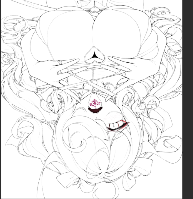 もっとこの絵みたいにボリューム感のある髪描かなきゃ
やりすぎだっ!! 