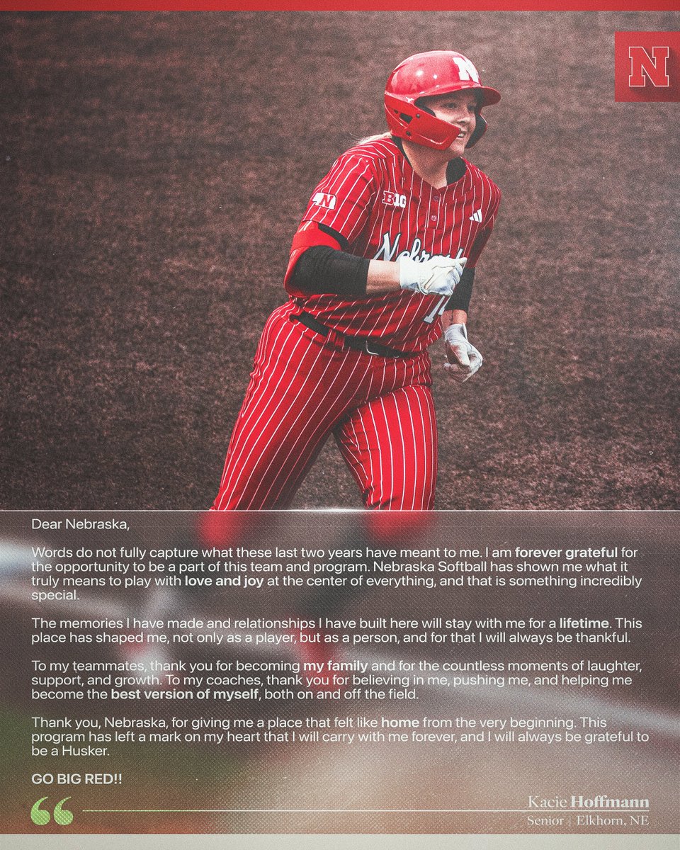 Nebraska Softball tweet media