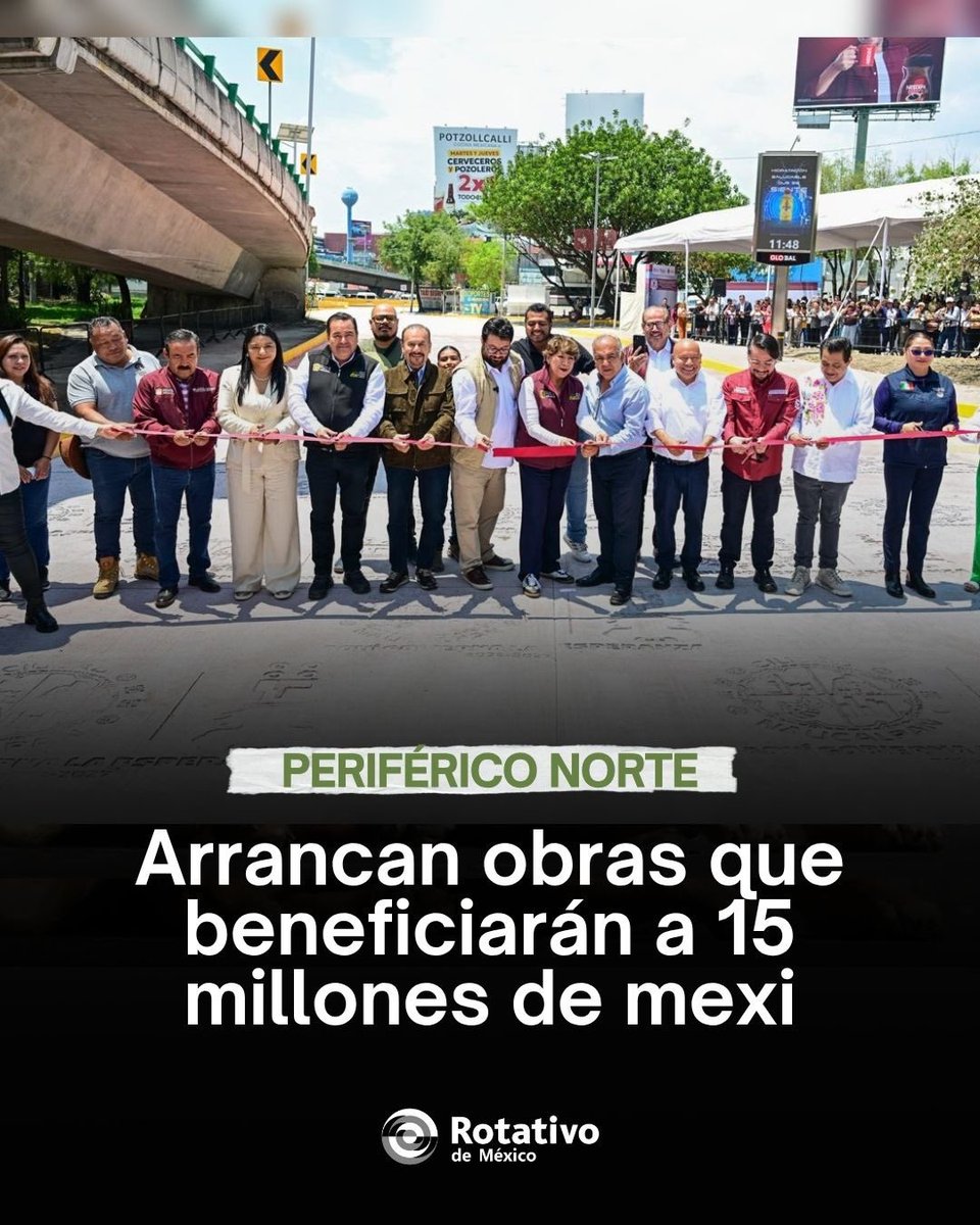 rotativodemex's tweet image. Delfina Gómez inaugura 3.2 km de rehabilitación en Periférico Norte en Naucalpan. La obra forma parte del plan “2026, Año de las Obras” y beneficiará a 15 millones de usuarios en Edoméx. #Edomex #Movilidad #PeriféricoNorte