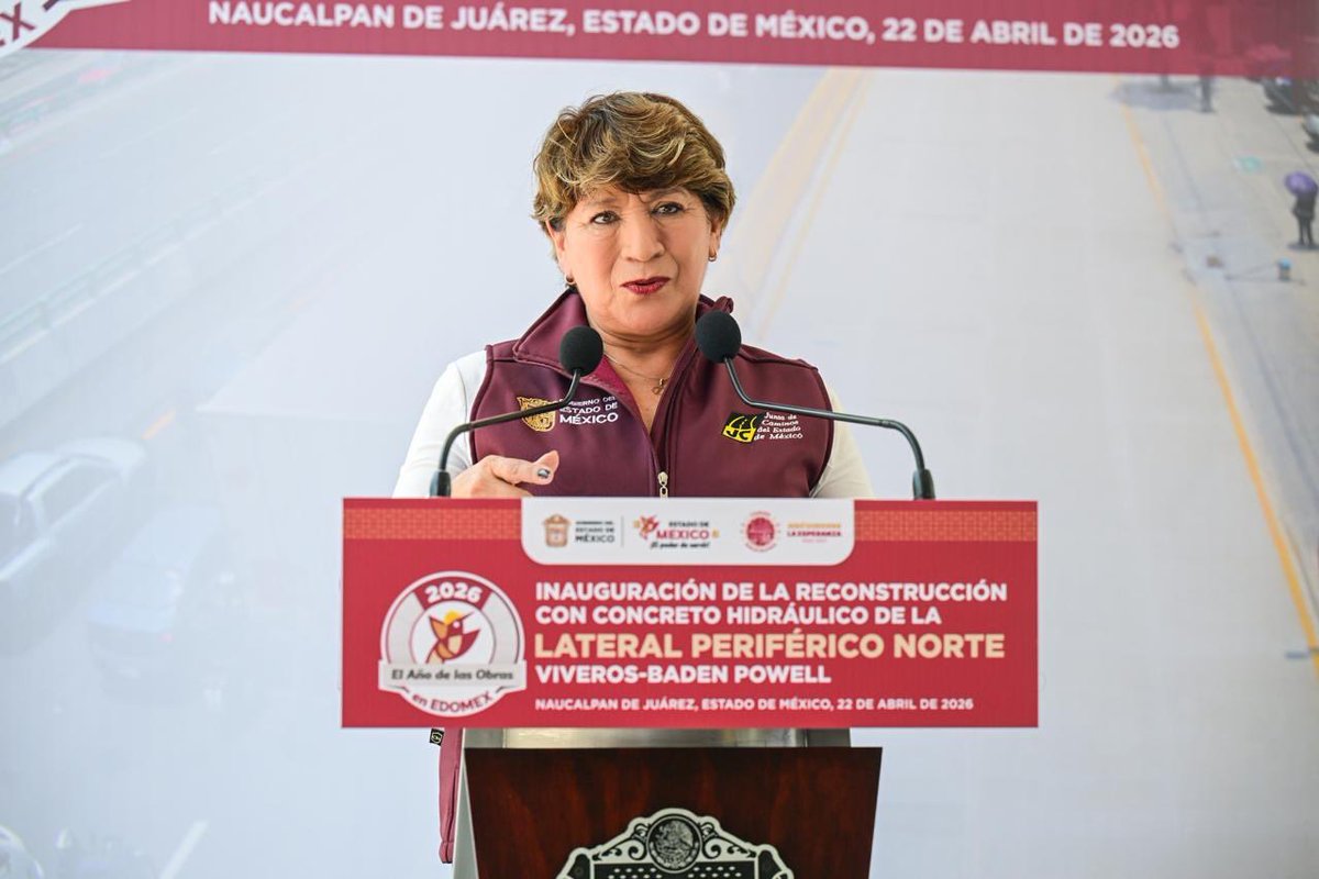 rotativodemex's tweet image. Delfina Gómez inaugura 3.2 km de rehabilitación en Periférico Norte en Naucalpan. La obra forma parte del plan “2026, Año de las Obras” y beneficiará a 15 millones de usuarios en Edoméx. #Edomex #Movilidad #PeriféricoNorte