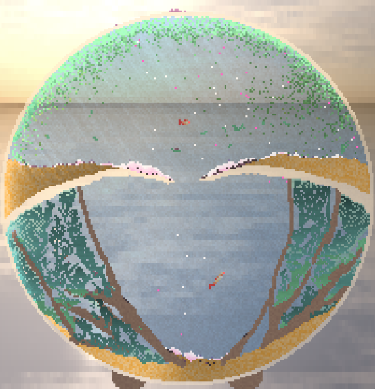 업뎃기다리면서 물고기나 키우고 있음...... 

이 게임을 추천하는 사람: 
플랑크톤키우미.. 빤짝이구 귀엽당 ㅎㅎ
추천하지 않는 사람: 
이쁜 환경에서 물고기키울래~

플랑크..물벼룩 키우는법
모래 위에 물채우고 해조류(algae)와 물벼룩 잔뜩 뿌려두면 따로 뭐 안해도 물벼룩파티가 열립니다