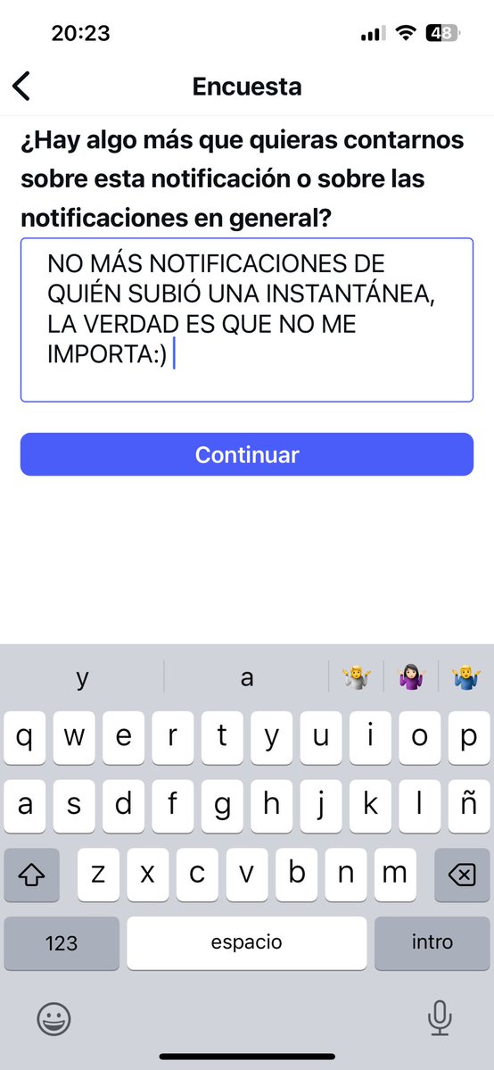 soyunacatarsis's tweet image. cuando instagram me pide sugerencia sobre las notificaciones 

#ig #instagram