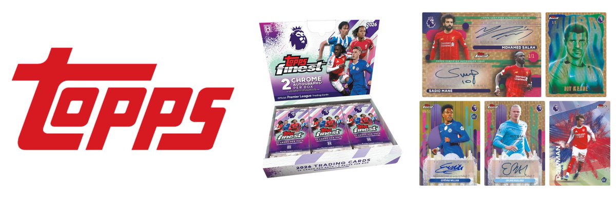Linkdservices's tweet image. Topps® Finest Premier League 2026
Releasing Tomorrow 4/23 @ 9 AM PT / 12 PM ET
topps.com/pages/topps-fi…

#TCG #Topps