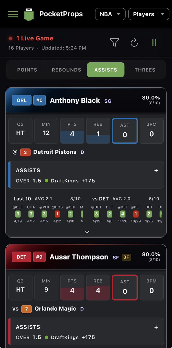 Live player prop research for NBA playoffs

Exclusively on PocketProps

#NBA #Live #GamblingX