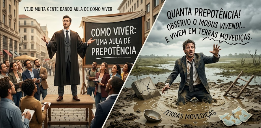 Greik's tweet photo. Vejo muita gente dando aula de como viver; quanta prepotência! Observo o modus vivendi de tais pessoas e concluo na mesma velocidade em que julgam: falta-lhes tanta coisa básica, que vivem em terras movediças.

É chato ouvir o Ego alheio babar regras sobre uma vida boa. #vida https://t.co/2YE7sr5Ivb