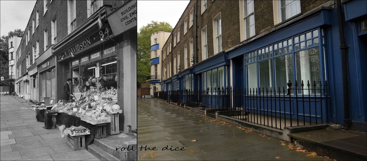 RobbsKurt's tweet image. Park Road`1980-2025 Who Recalls This Row Of Shops? Windsor Castle Pub In The Distance #oldlondon #marylebone