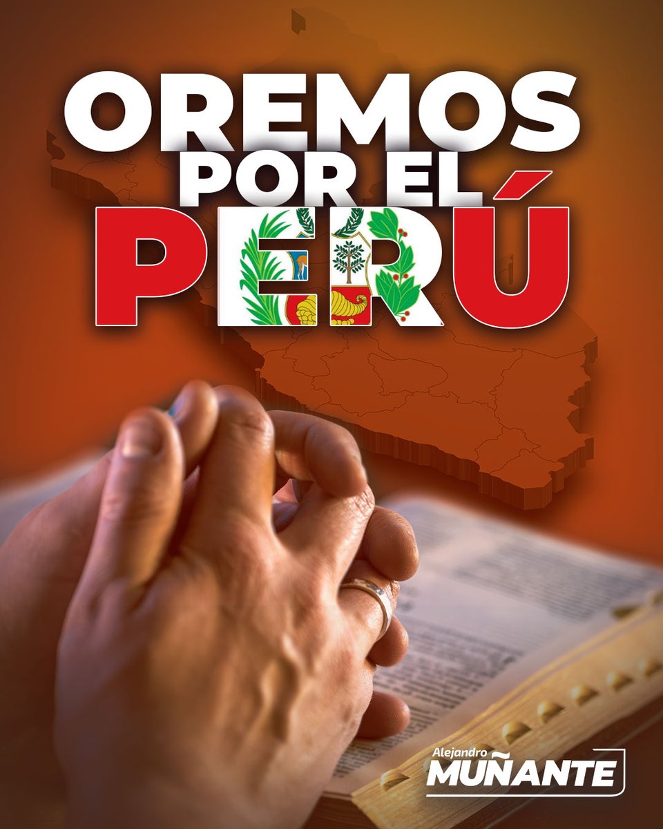 AlejoMunante's tweet photo. 🇵🇪🙏🏼 #OremosPorElPerú | En medio de la incertidumbre y los desafíos que atraviesa nuestra nación, recordemos una verdad inquebrantable: no estamos solos. Dios sigue teniendo el control del destino del Perú.

Hoy más que nunca, convoco a cada creyente a ponerse en pie y unirse en oración. Oremos por nuestro país, por nuestras autoridades y por todos aquellos a quienes les toca tomar decisiones en tiempos difíciles.

📖 “Exhorto ante todo, a que se hagan rogativas, oraciones, peticiones y acciones de gracias por todos; por los reyes y por todos los que están en eminencia, para que vivamos quieta y reposadamente en toda piedad y honestidad.”
— 1 Timoteo 2:1–2