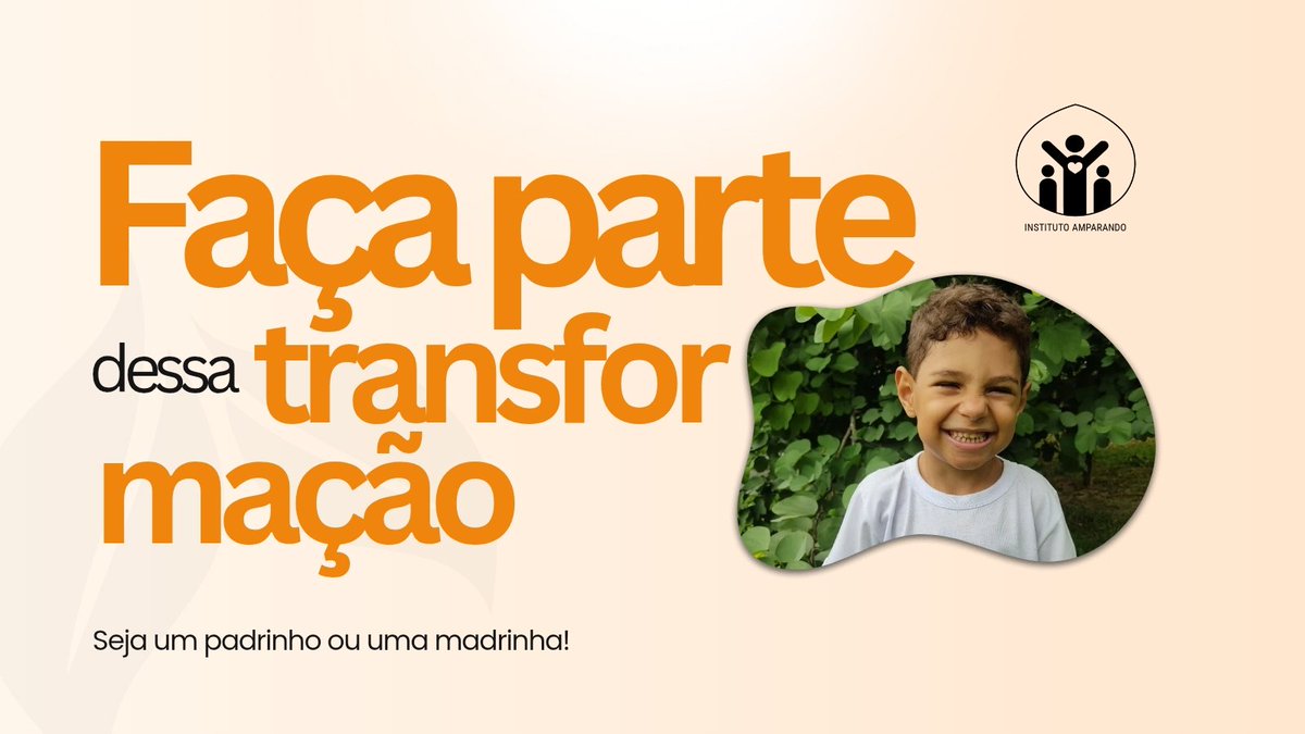 IAmparando's tweet photo. Convidamos você à fazer parte dessa transformação.

Seja um padrinho ou uma madrinha e contribua com história reais de mudança.

Entre em contato conosco. 🤝 https://t.co/bd1L2wwgFR