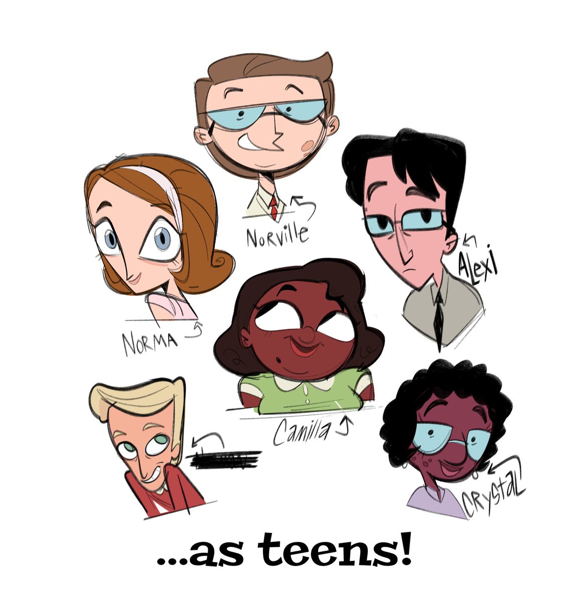 the adults of #TheNikolaevs when they were 19 

#OCs #IndieAnimation