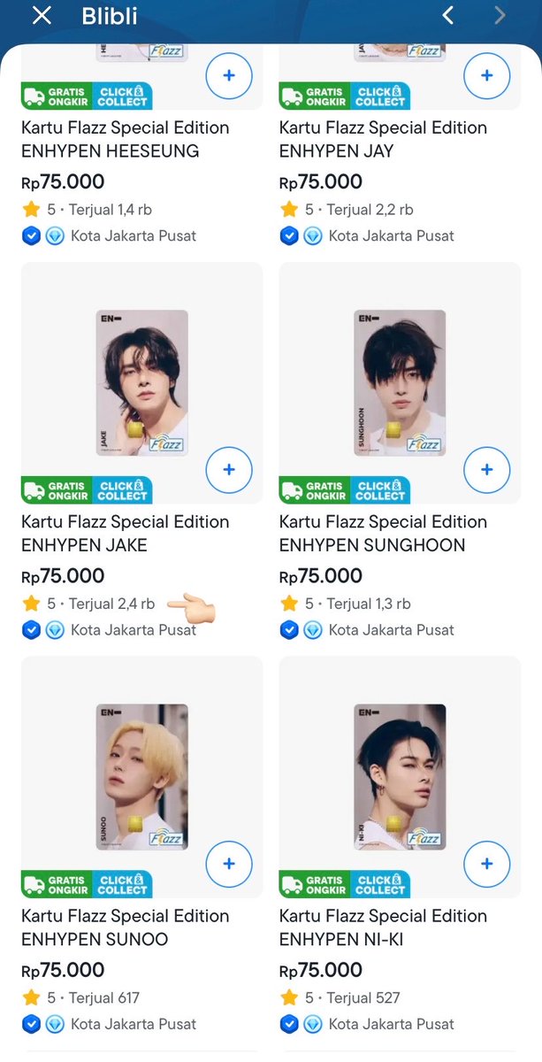 ilovjakez's tweet photo. so far the Jake Flazz card is still the best-selling one (out of the 8 ENHYPEN x BCA Flazz cards) with 2.400 sold

🗓️ : April 21–27
💌 : Mybca > Lifestyle > Blibli Belanja 

#JAKE #제이크 #ENHYPEN_JAKE https://t.co/7ic7jAfxO3
